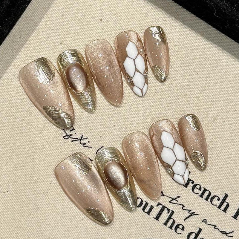 Siren Call Handmade Press-On Nails | Removable, Reusable