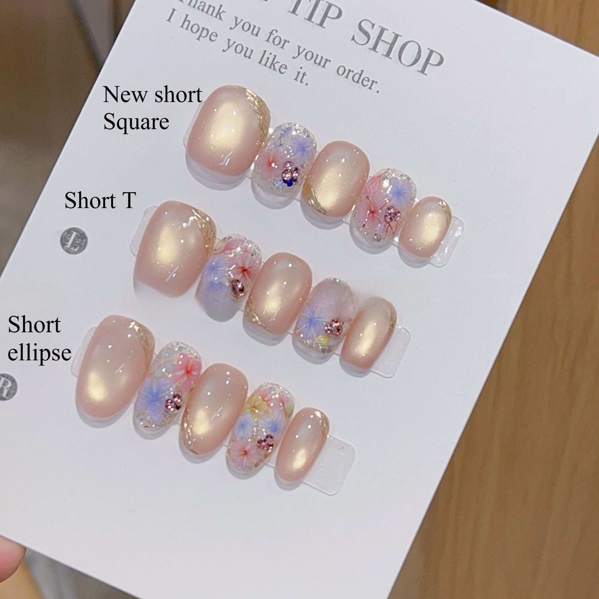 Chrome Press On Nails — Crystal Glow Metallic Nail Set | Reusable