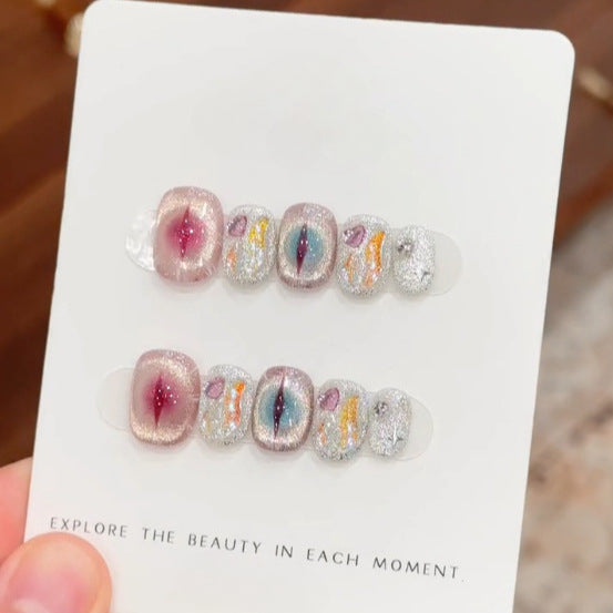 Midnight Pearl Handmade Press-On Nails | Removable, Reusable