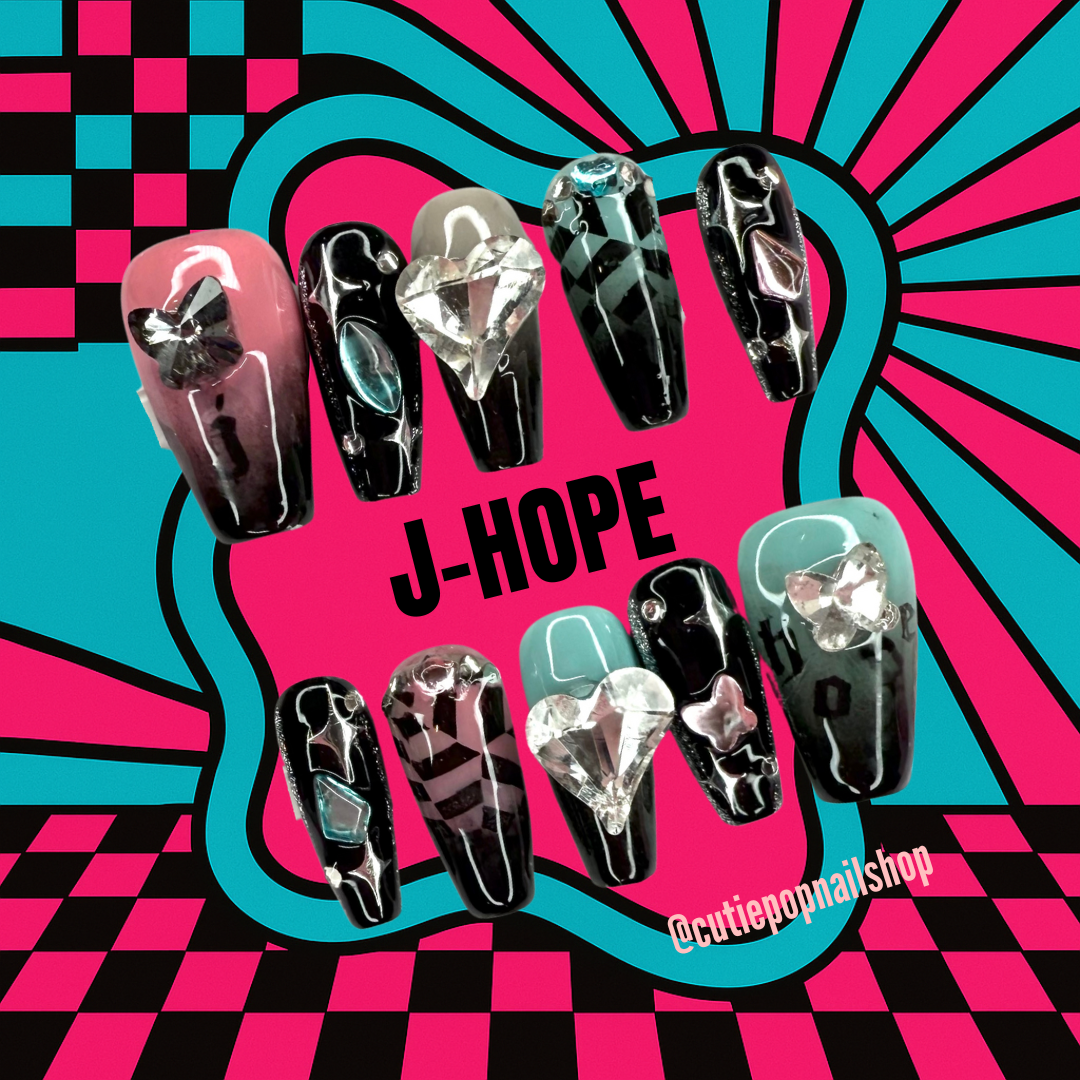 BTS J-Hope Press On Nails — K-Pop Inspired Concert Nail Set