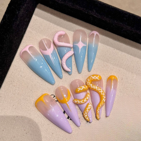 Siren Call Handmade Press-On Nails | Removable, Reusable
