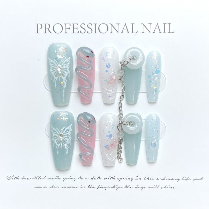 Siren Call Handmade Press-On Nails | Removable, Reusable