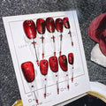 Cherry Bomb Handmade Press-On Nails | Removable, Reusable