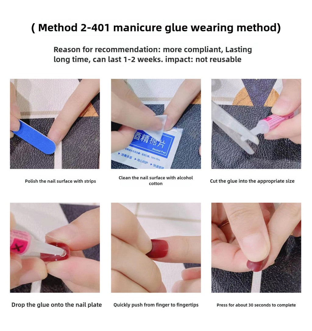 1013- Handmade press on nails fake nails removable