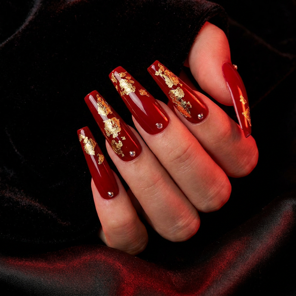 Scarlet Reign Handmade Press-On Nails | Removable, Reusable