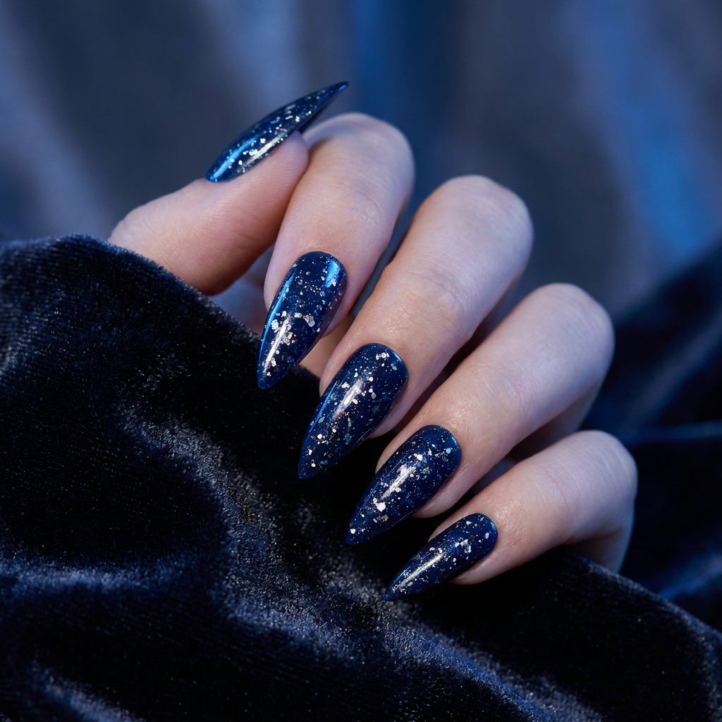 Midnight Crush Handmade Press-On Nails | Removable, Reusable